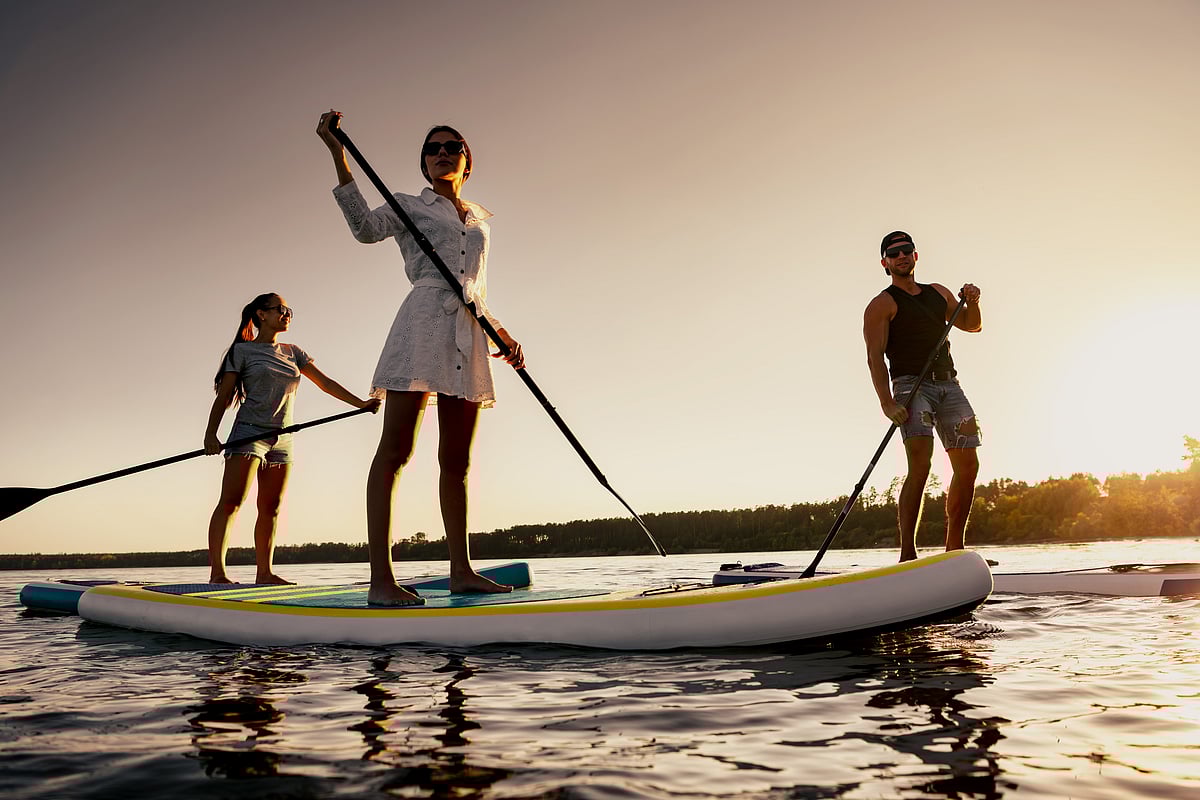 Standup paddleboarding (SUP) is an easy-to-learn and relaxing water sport 