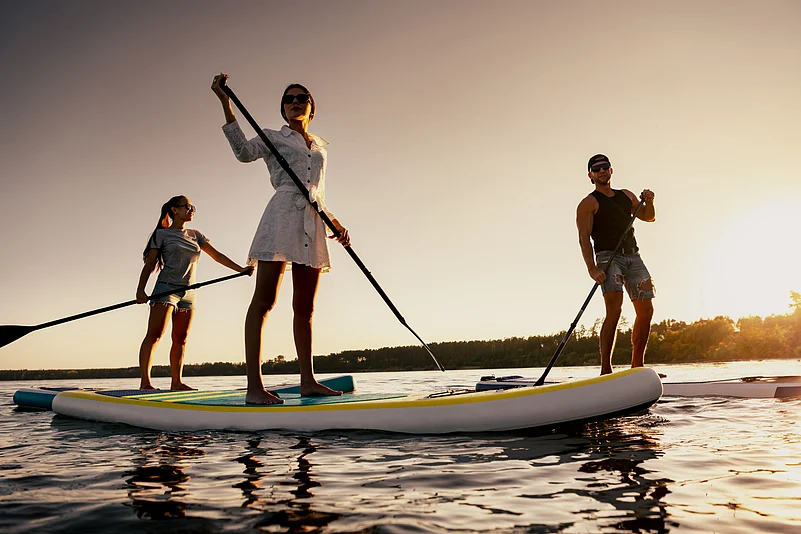Standup paddleboarding (SUP) is an easy-to-learn and relaxing water sport