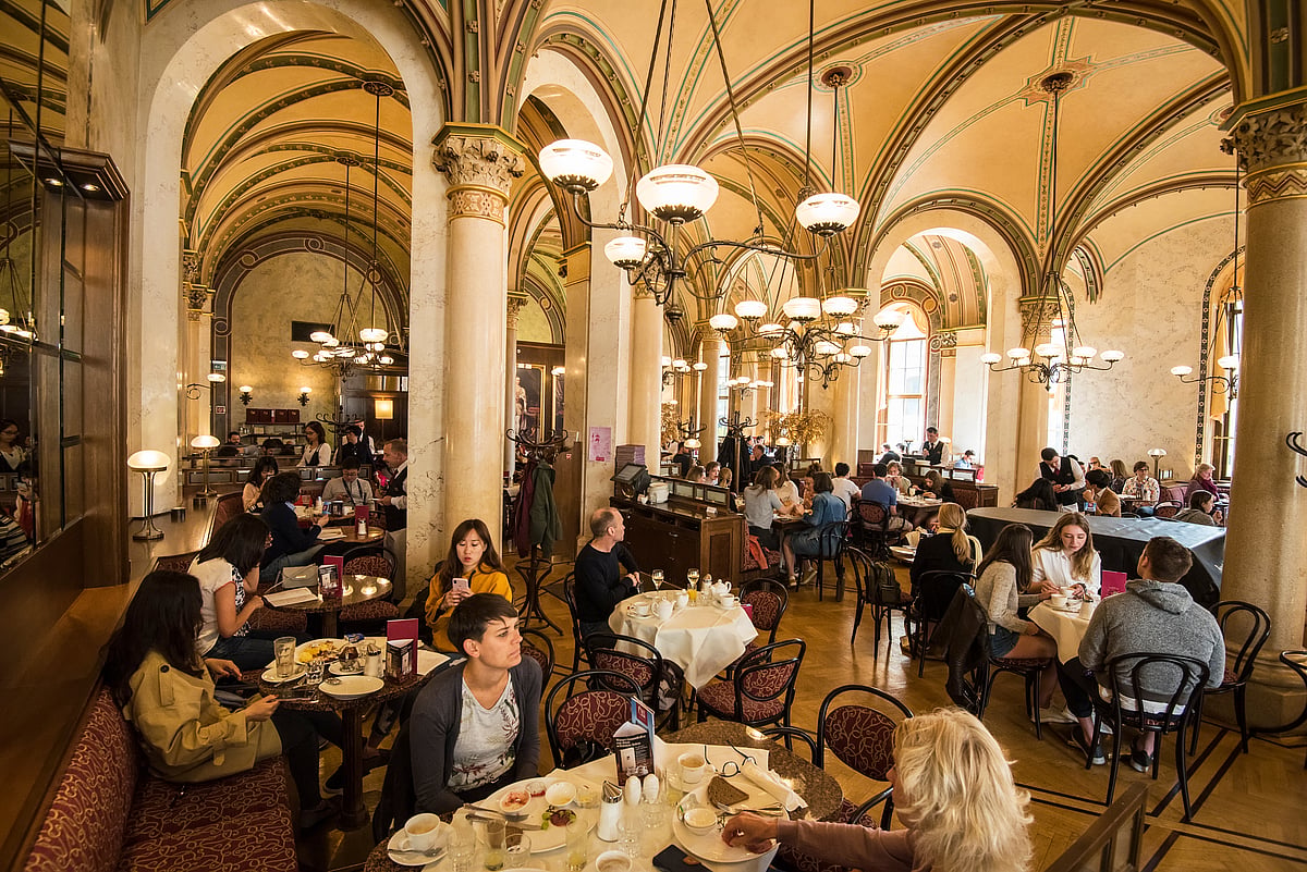 Inside Viennas Café Central