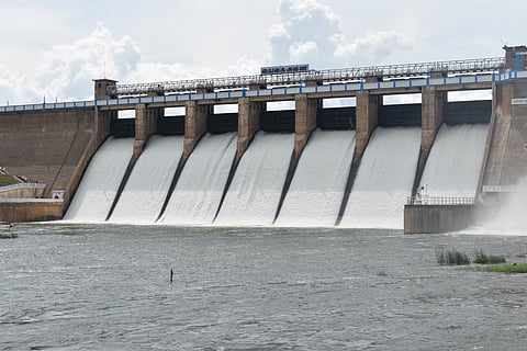 The Vaigai Dam is approximately 34 metres long