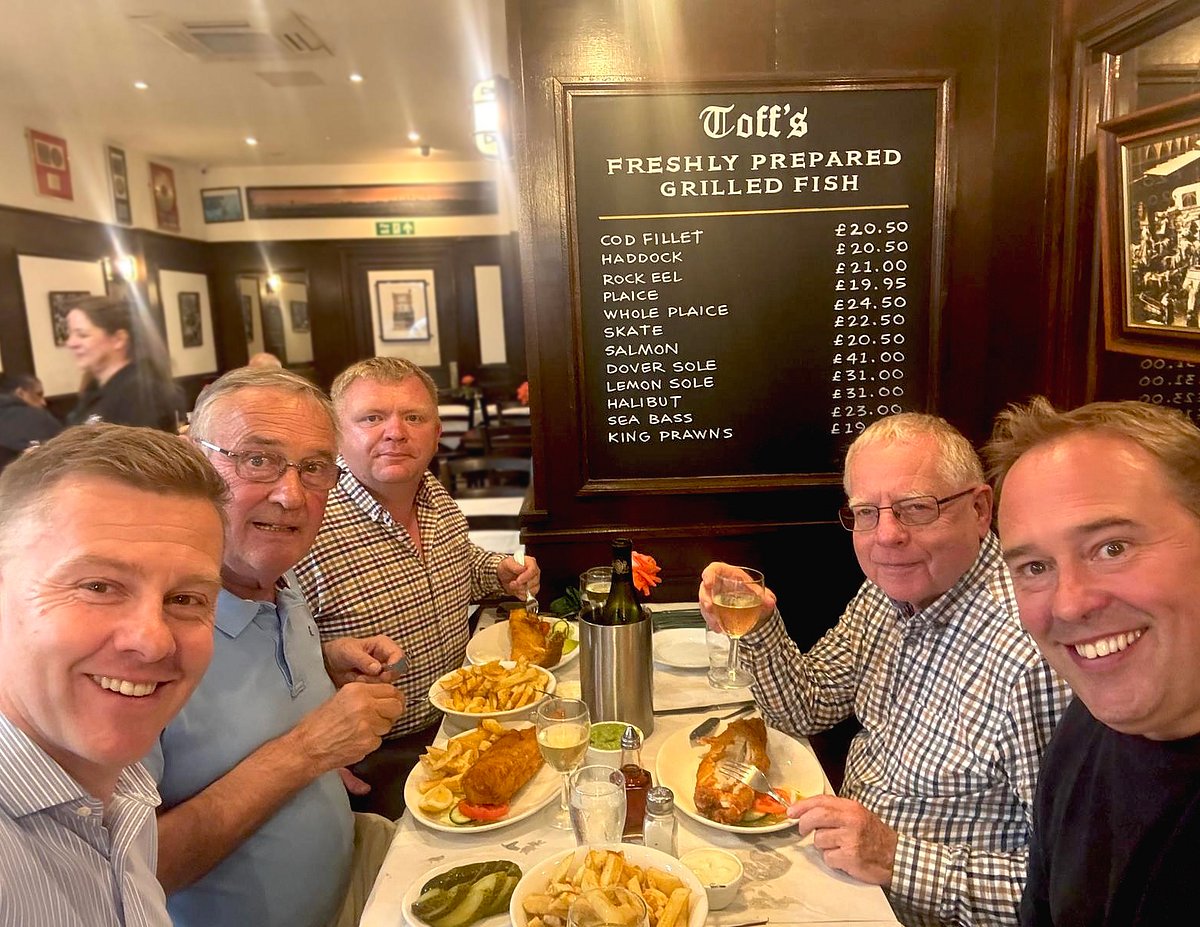 Toffs has a great assortment of fish, such as rock salmon, haddock, cod, and skate