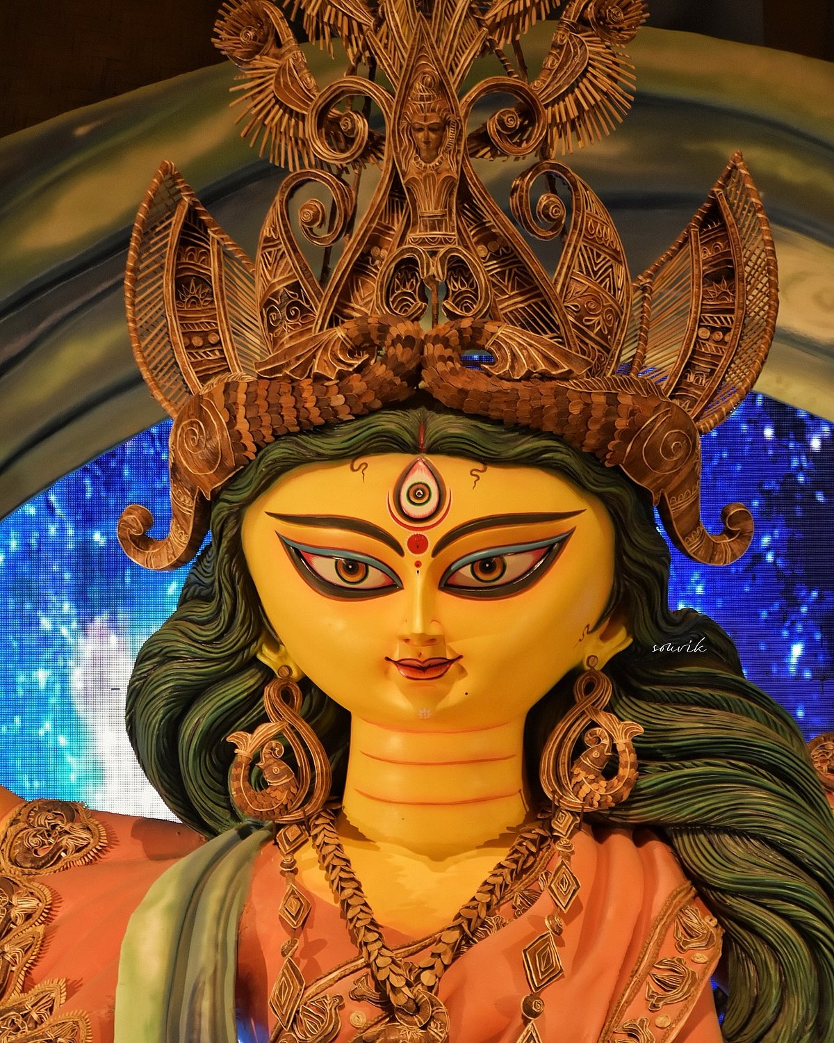 Durga Idol at Chetla Agrani