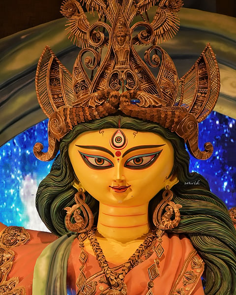 Durga Idol at Chetla Agrani