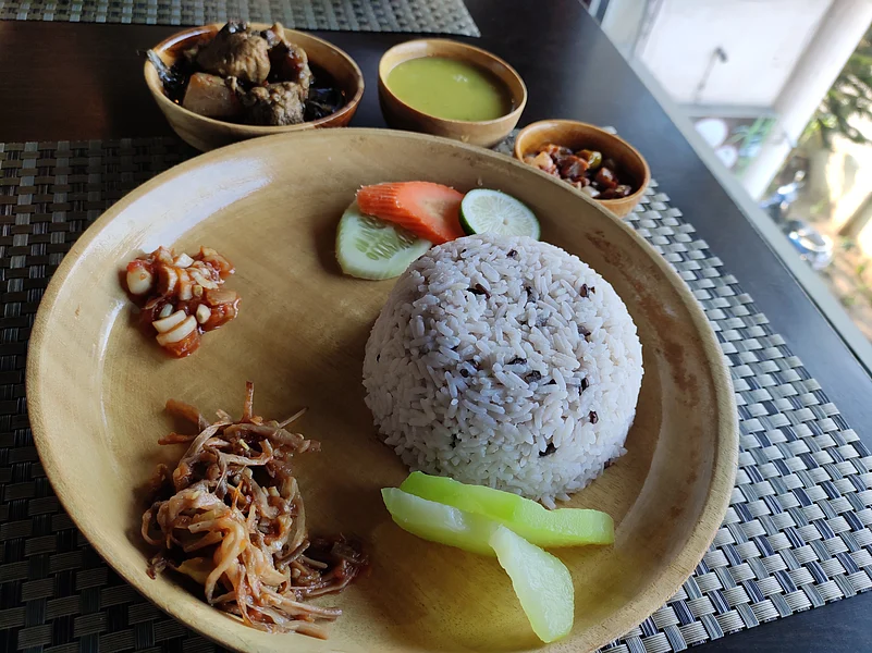A traditional Naga meal