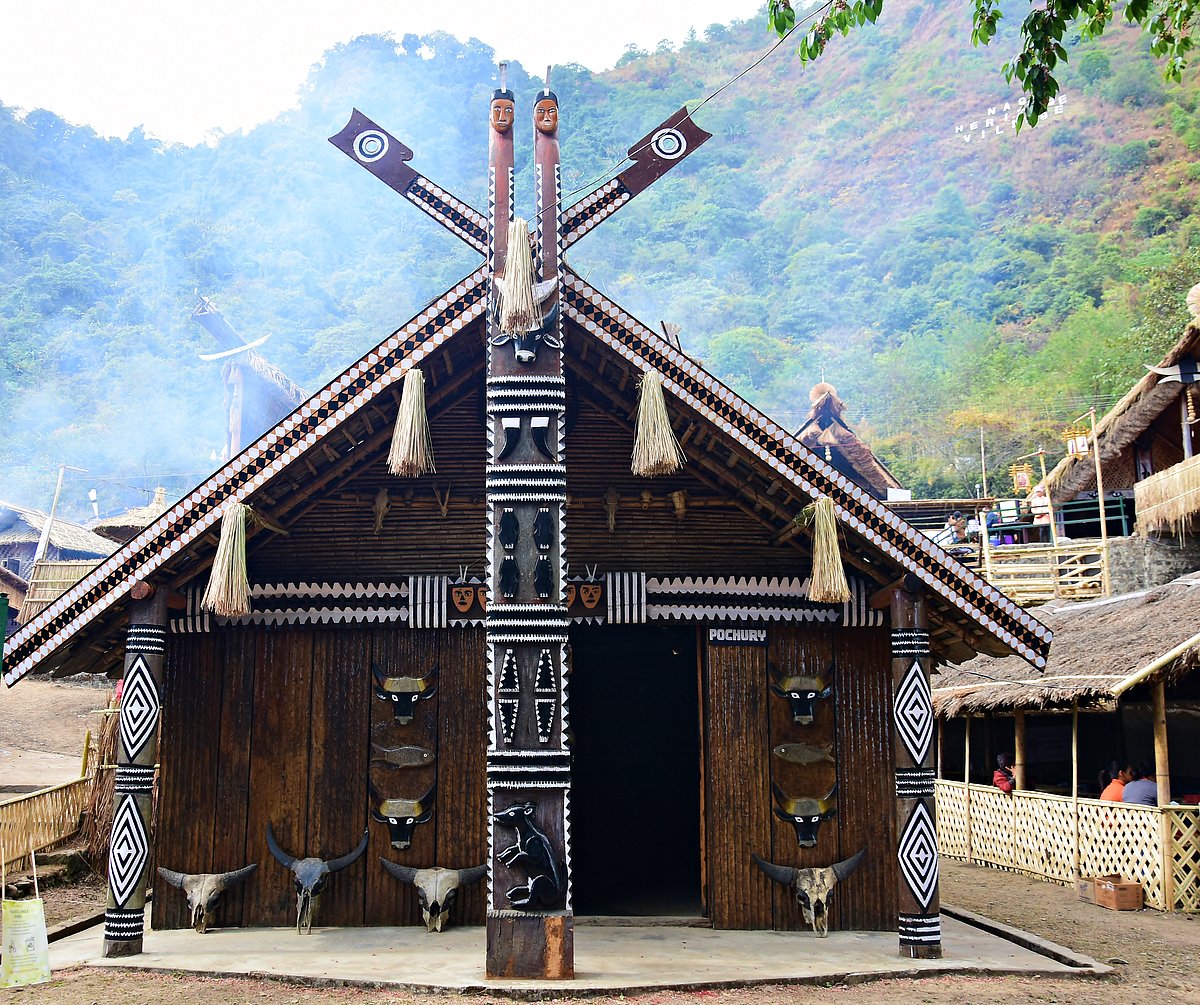A Naga morung is a traditional youth dormitory