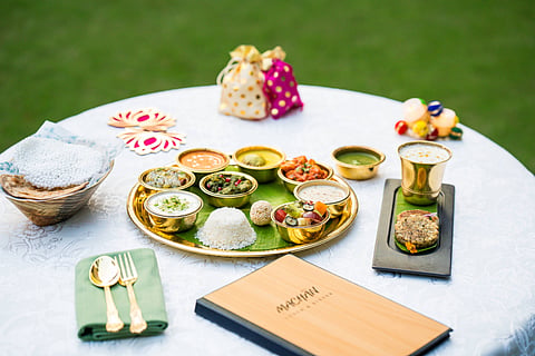 Navratri thali at Machan