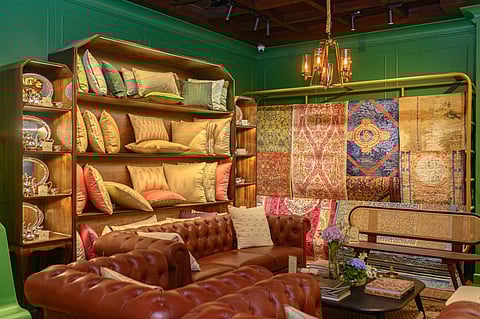 Exquisite carpets and furniture at the store