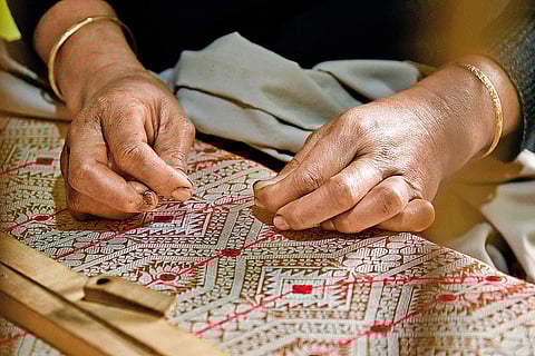 Muga silk is known for its naturally lustrous gold sheen