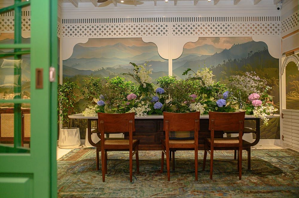 The imagined balcony space where you can enjoy a cup of tea