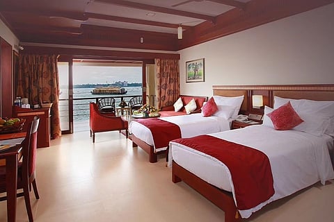 Sterling Lake Palace is set on an island in the famous Vembanad Lake