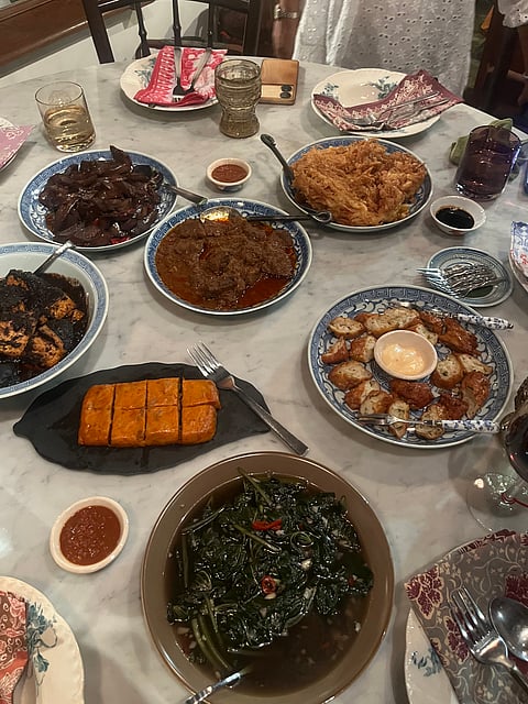 Peranakan meal at The Intan 
