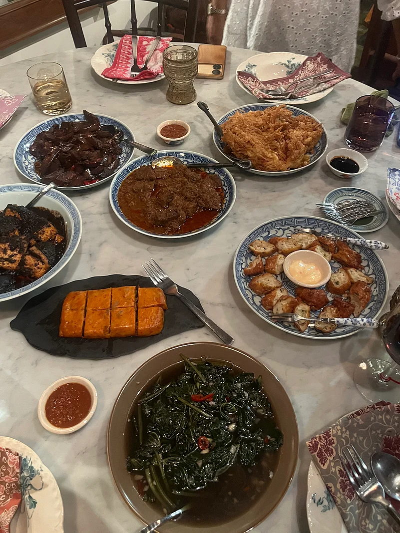 Peranakan meal at The Intan