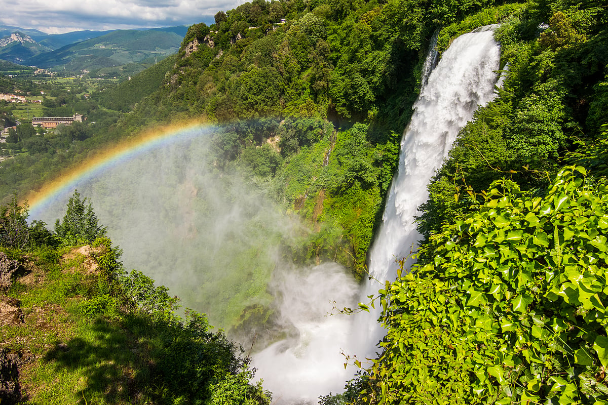 Marmore Falls provides a peaceful respite from the hectic Italian cities
