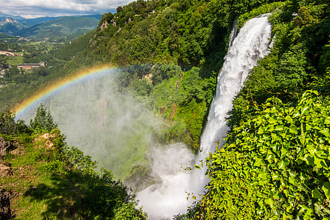 Marmore Falls provides a peaceful respite from the hectic Italian cities