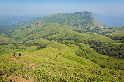 Trekking at Kudremukh or Kudremukha National Park in Chikmagalur, Karnataka 
