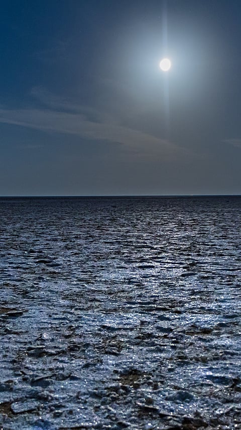 A night vision of the Rann of Kutch, Gujarat
