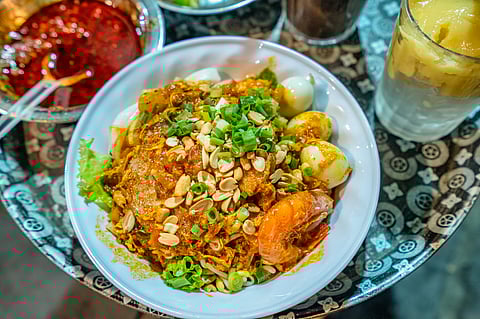 Mì Quảng is a popular street food in Hoi An