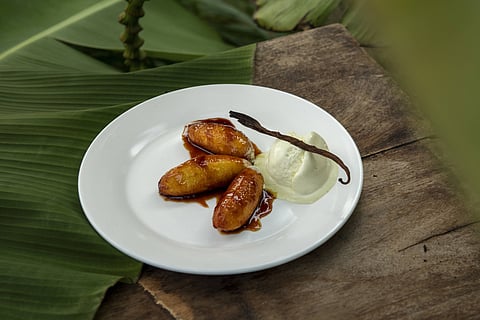 Ladob, a sweet treat made with coconut milk, nutmeg, and vanilla