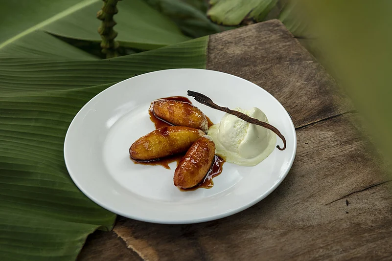 Ladob, a sweet treat made with coconut milk, nutmeg, and vanilla