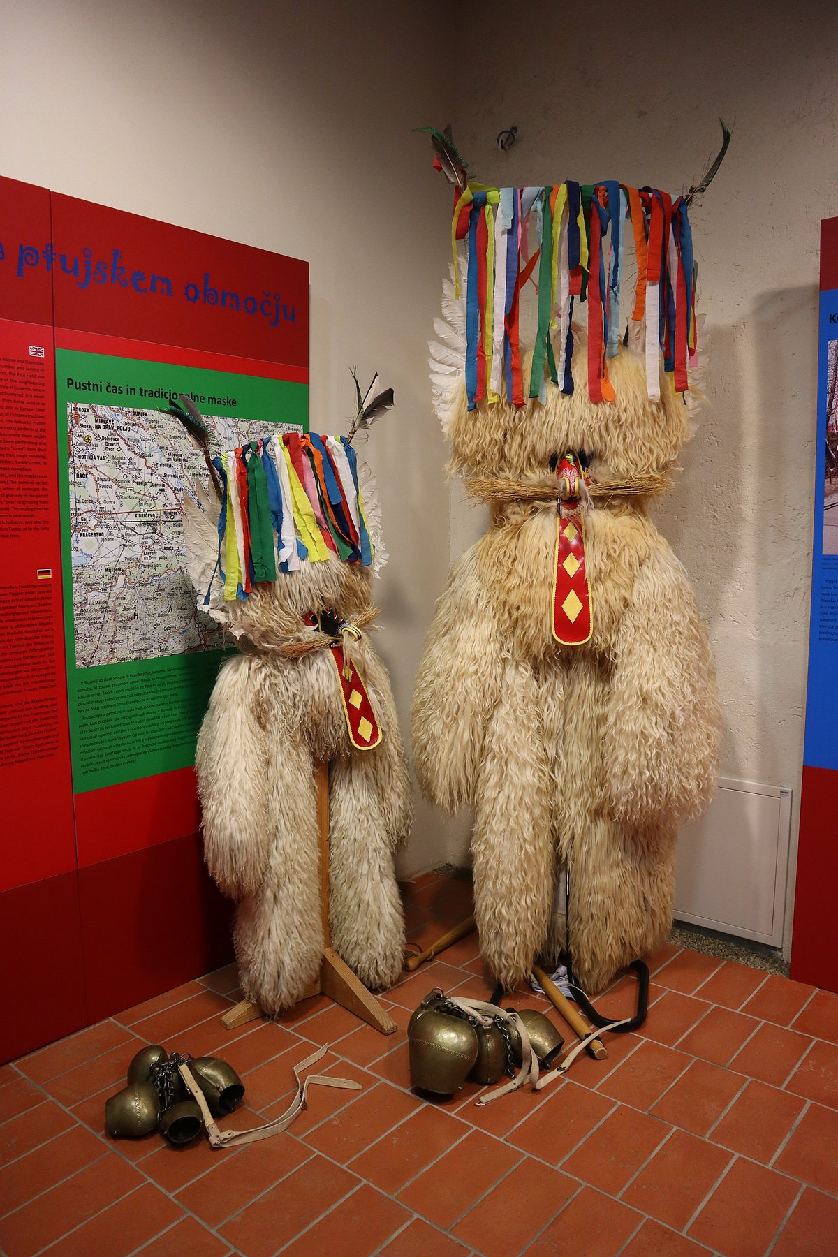 The Kurent figurines in the castle 