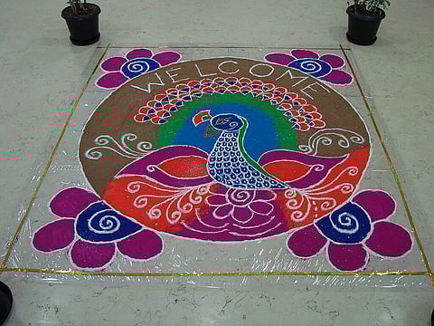 Rangoli is another popular ritualistic art seen across India