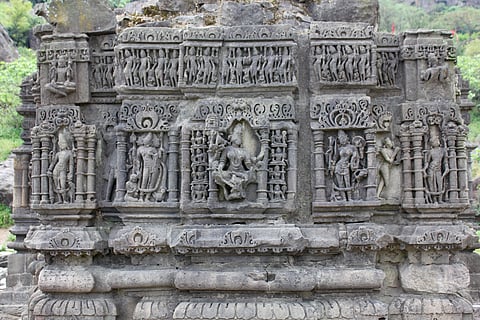 Stone carvings on the Lakulisa Temple
