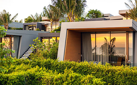 The villas of the Mason Pattaya are arranged in a maze-like pattern