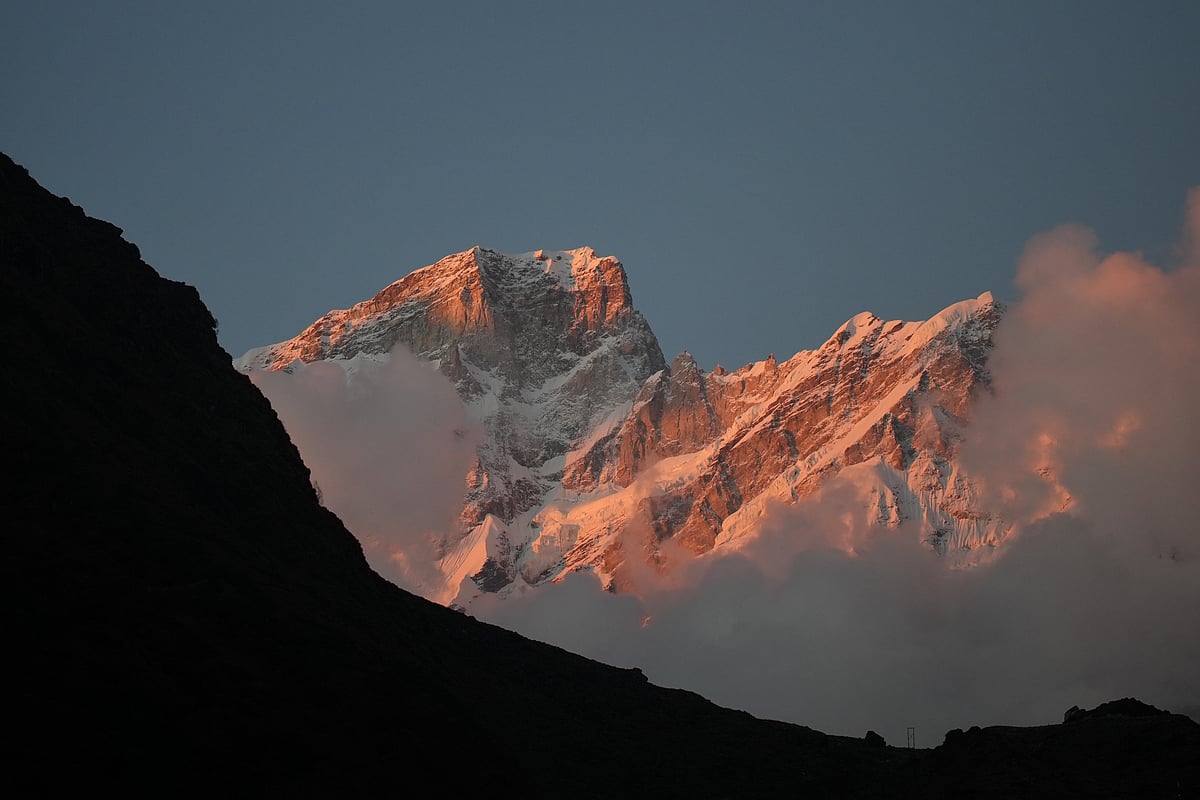 The Kedarnath peak of the Himalayas
