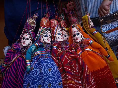 Rajasthani puppet art is called kathputli