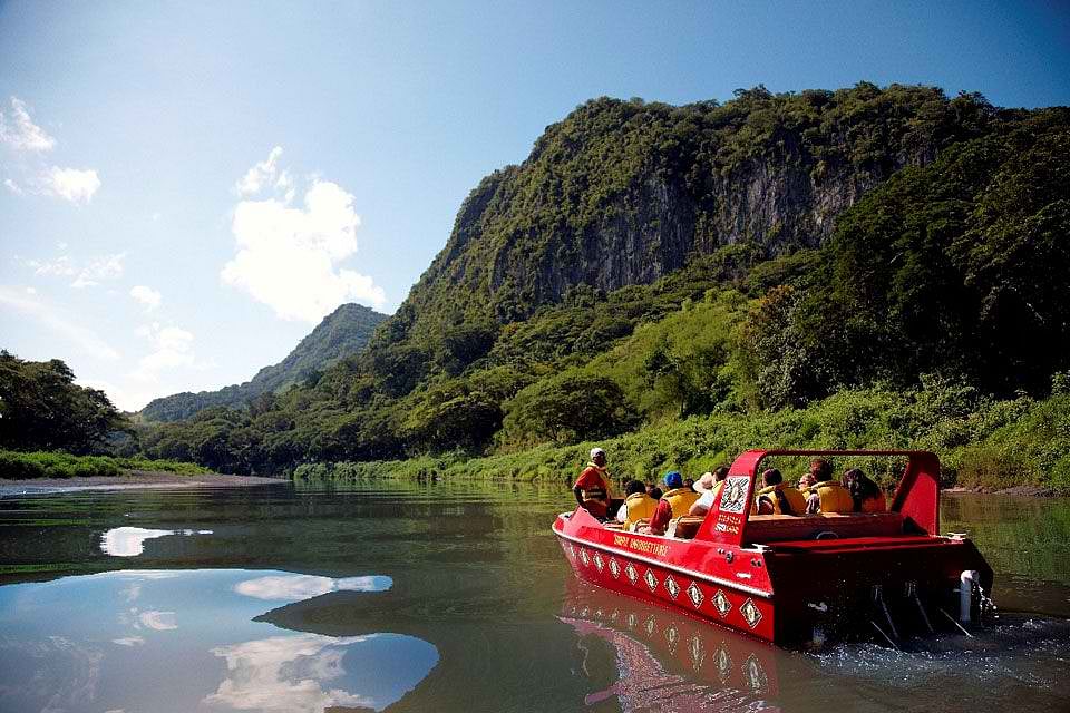 The Sigatoka River Safari is a half-day tour that combines cultural exploration with a heart-pumping jet boat experience upriver into the heartland of Viti Levu Island