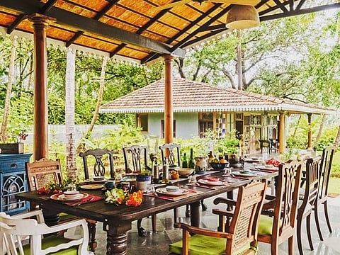 Breakfast is a leisurely affair served at the outdoor dining table