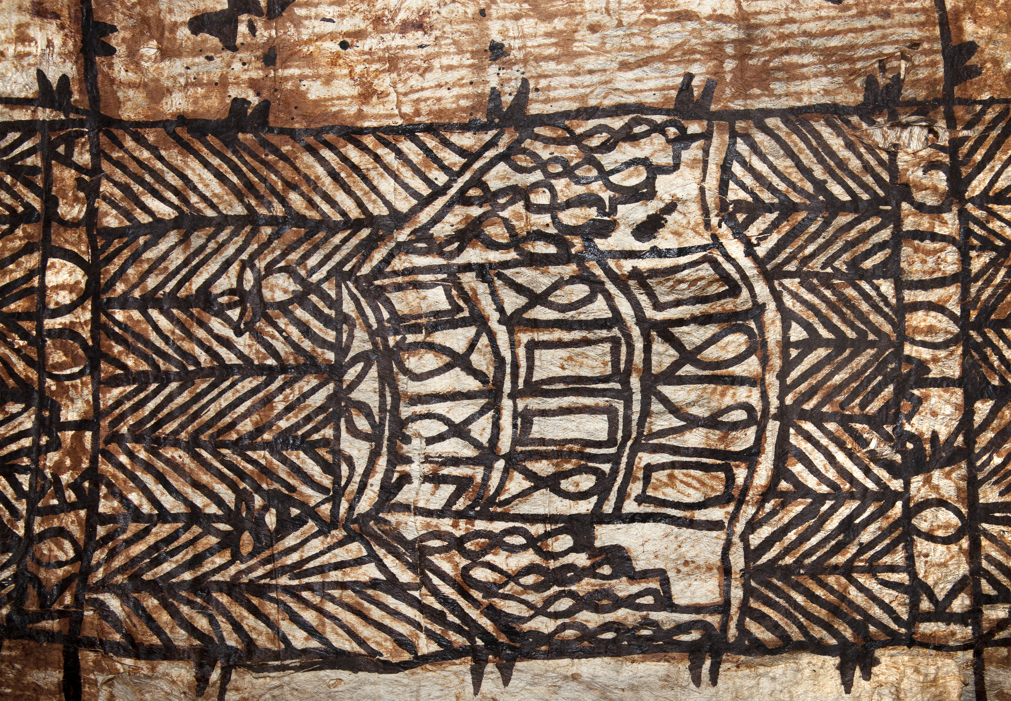 An antique masi painting that was obtained by early 20th-century missionaries to Fiji