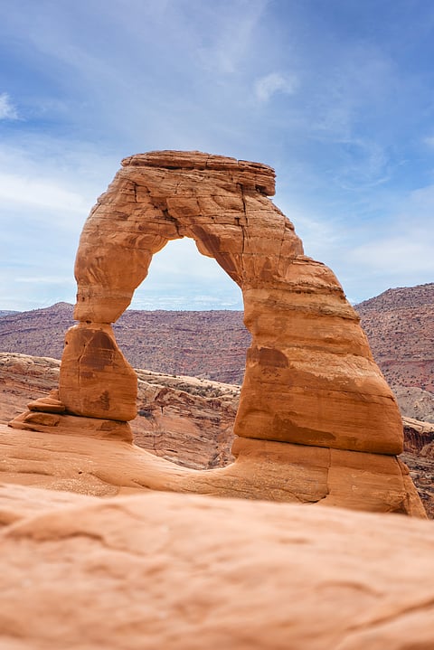 The Delicate Arch of Arches National Park near Moab