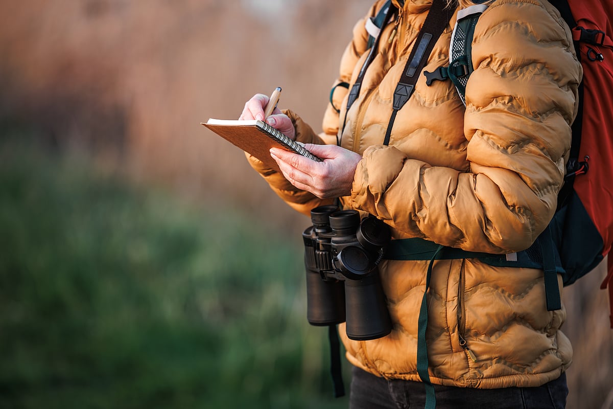 Bring a notebook and pen to note down your observations during your birdwatching trip