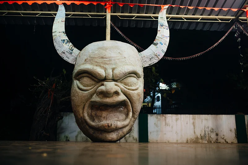 According to mythological tales, Narakasura was a mighty demon king who ruled over the Earth