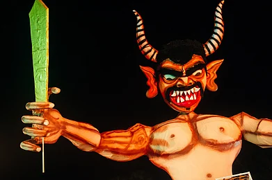 knyazevfoto/Shutterstock : An effigy of Narakasura is built in Goa
