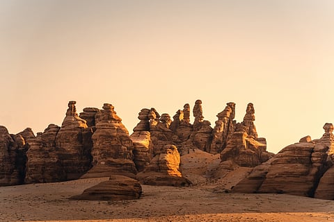Gorges, cliffs, rocks and rock formations in AlUla 