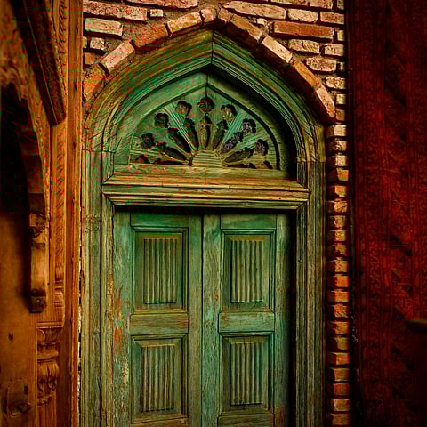 A vernacular door a Sindhi house