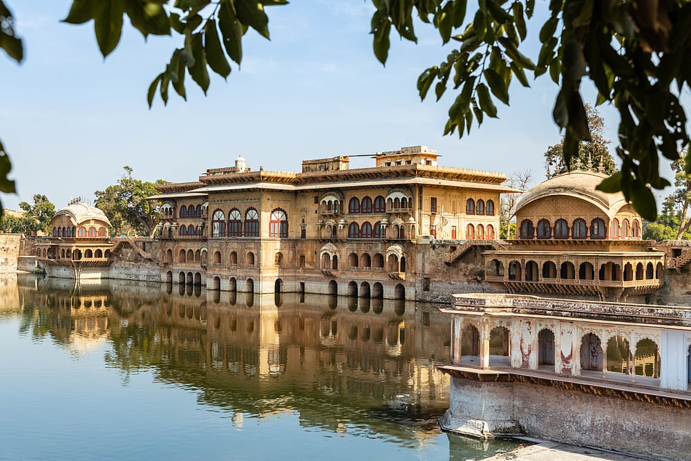 Deeg Palace near Bharatpur was built as a summer resort for the Jat rulers 