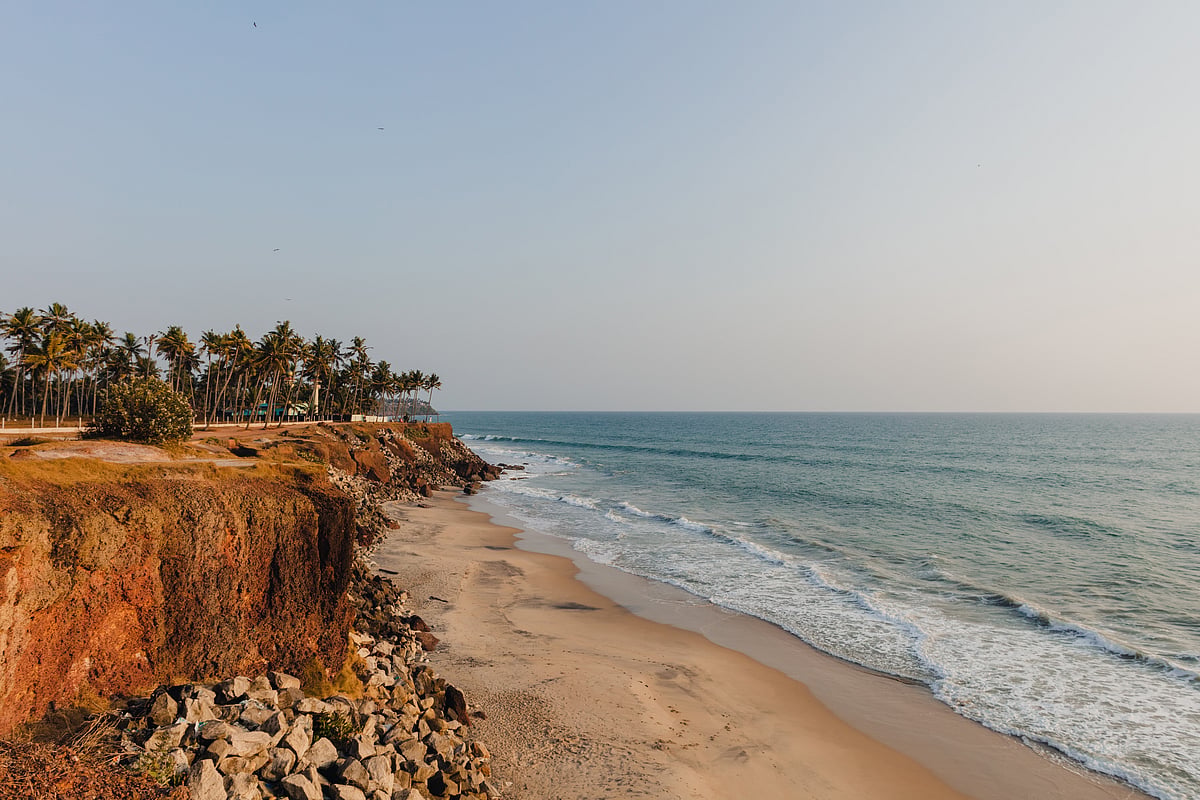 The Varkala Cliff is the only place in southern Kerala where cliffs are found adjacent to the Arabian Sea