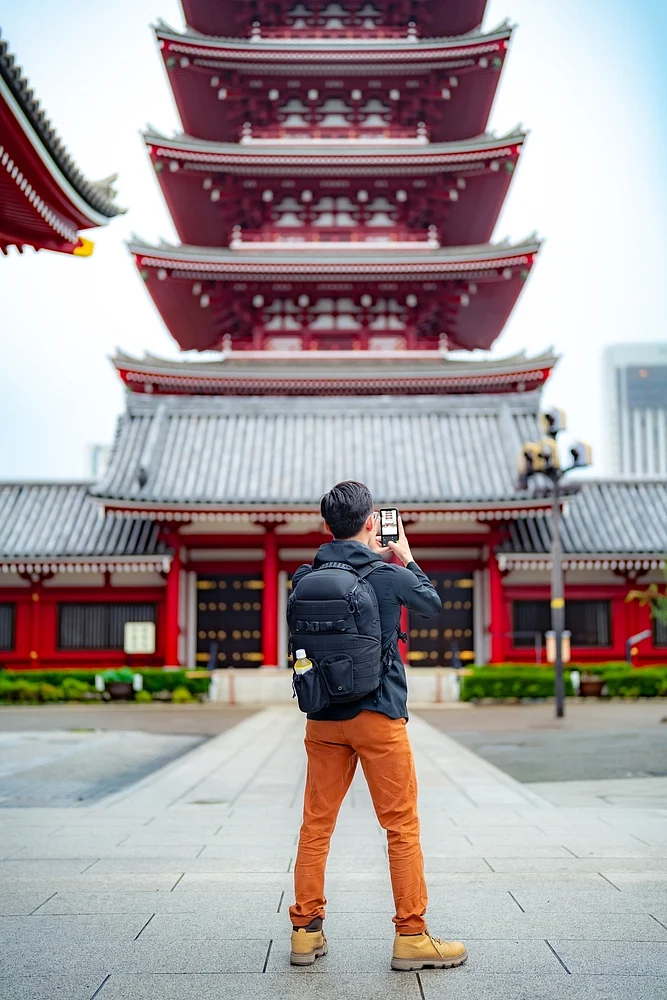 Look for signages related to photography rules at shrines and temples