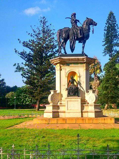 Chamarajendra Wodeyar statue in the Lalbagh Botanical Gardens