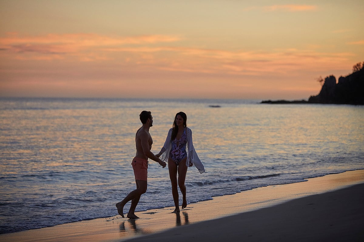 Enjoy stunning sunsets on the beach