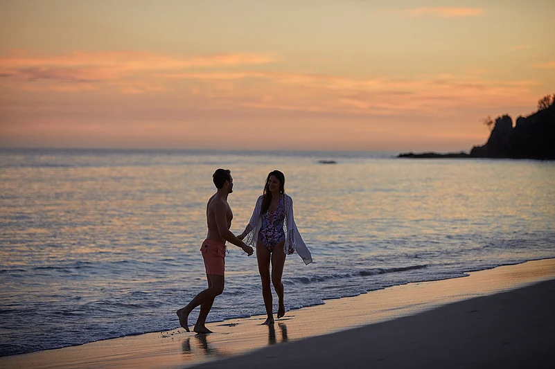 Enjoy stunning sunsets on the beach