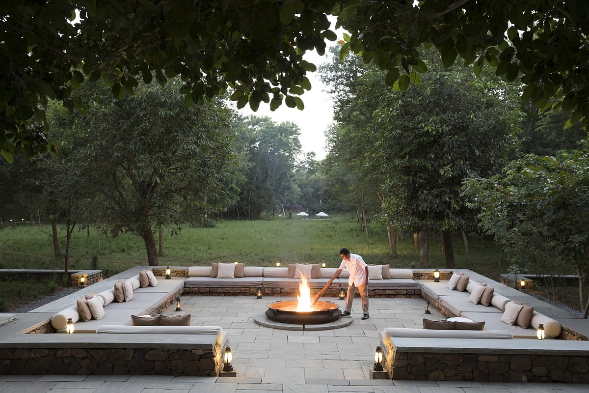 The fireside lounge at the Aman-i-Khas