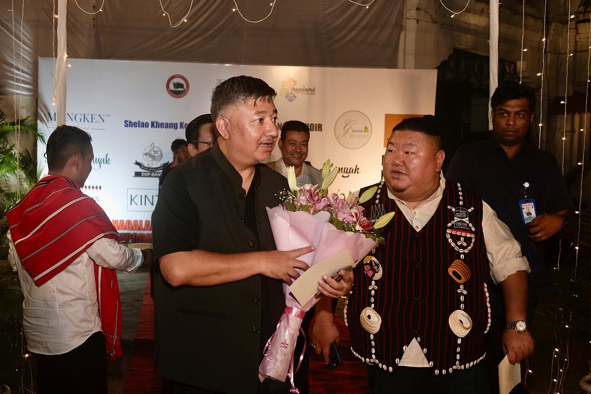 L-R) Advisor to CM and Chairman IDAN, Abu Metha and Minister for Tourism and Higher Education Temjen Imna Along