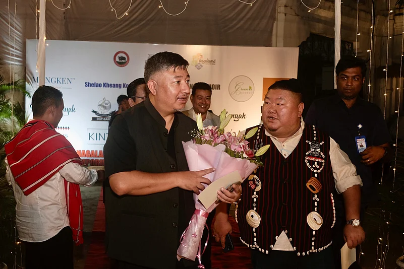 L-R) Advisor to CM and Chairman IDAN, Abu Metha and Minister for Tourism and Higher Education Temjen Imna Along