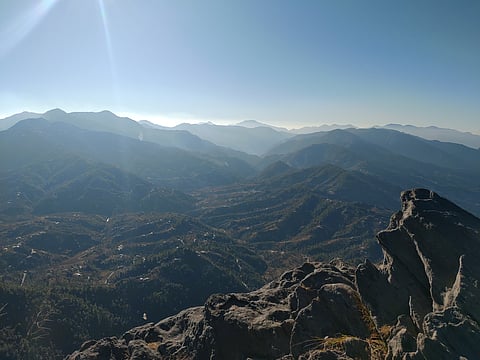 View from Chauli Ki Jali viewpoint in Mukteshwar