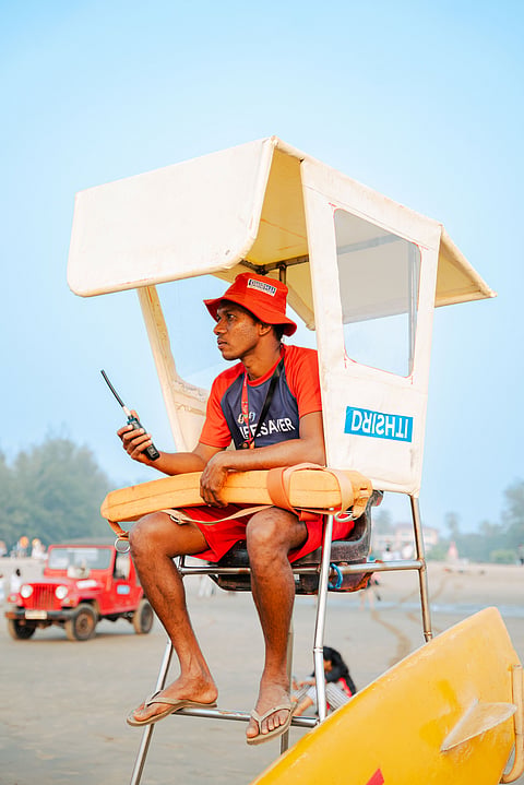 Goan beaches with high footfall have dedicated lifeguard towers installed that offer a clear vantage point