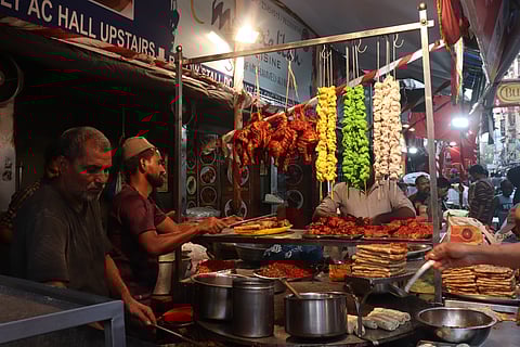Food being prepared for Iftar at Khau Galli on Mohammad Ali Road during Ramzan
